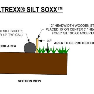 SiltSoxx Alternative Staking Method CAD